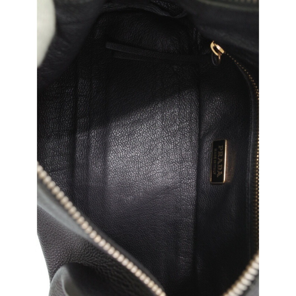 Prada Berlino Sound Black Leather Shoulder Bag - Picture 3 of 9